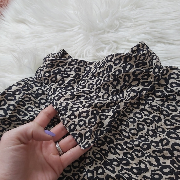 Retro Vintage 100% Silk Leopard Print Blouse Top - Picture 3 of 13